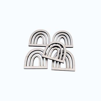 25‑teiliges Holz‑Streudeko‑Set für Taufe, Kommunion, Konfirmation und Firmung.